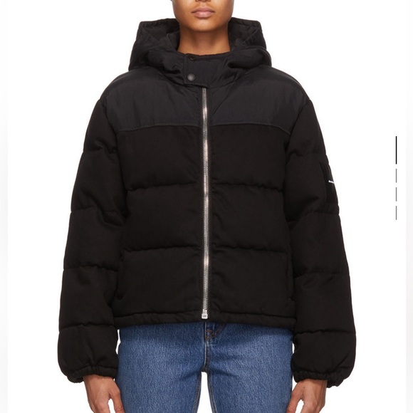 Alexander Wang Black Hybrid Puffer Jacket - Picture 1 of 16